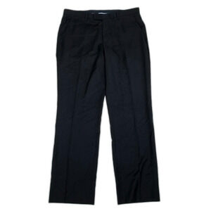 Hugo Boss Sharp Fit Black Wool Designer Luxury Dress Pants Old Money Trouser 34